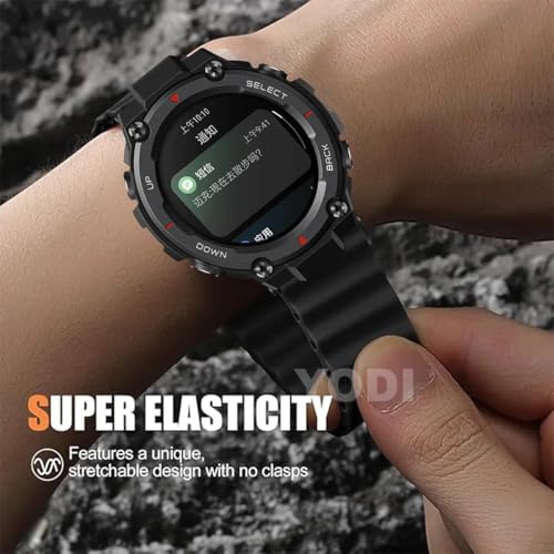 Image of YODI Strap Band Compatible with Amazfit T-Rex 2 Smartwatch Only Soft Silicone | Nylon | Chain | Leather Watch Straps with Installation Adjuster Tool For Amazfit TRex 2