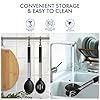 HOTEC 446°F Heat Resistant Large Silicone Cooking Spoon, BPA Free Solid Slotted Spoons, Nonstick Kitchen Cookware Utensils, Mixing, Serving, Stiring Large Spoons, Black #2