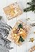RUSPEPA Christmas Wrapping paper - Brown Kraft Paper with 3D White Christmas Elements Print Paper - 4 Roll-30Inch X 10Feet Per Roll
