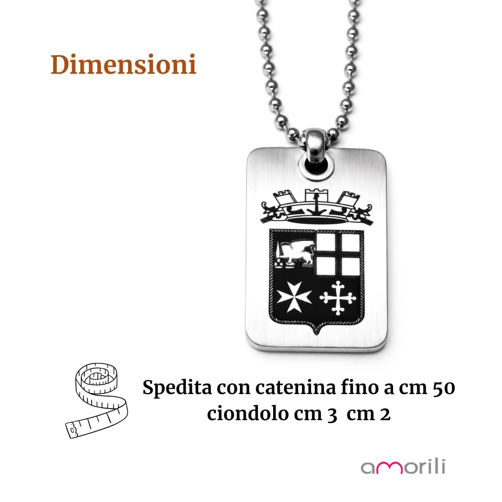 Collana Marina Militare Uomo Donna con Ciondolo Simbolo Ancora in Acciaio Inox Satinato – Collana Militare Resistente Antiruggine – Gioiello Regalo per Appartenenti Marina, Militari, Appassionati Mare