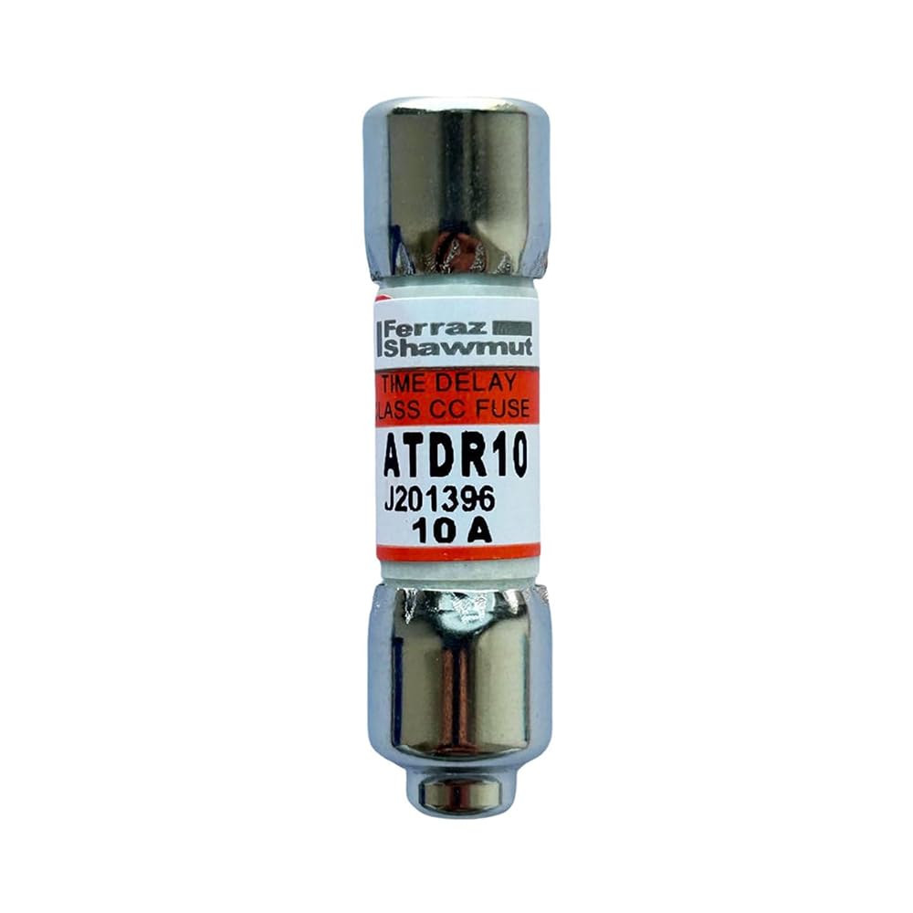 10-Pack New OEM ATDR10 ATDR-10 ATDR-10A 600Vac Slow Blow Class CC Cartridge Fuse Compatible with Ferraz ATDR10 Time-Delay Fuse