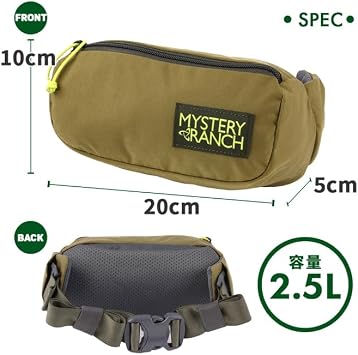 MYSTERY RANCH Mystery Ranch Shoulder Bag Men's Women's 2.5L Forager Hip Pack 112623 Parallel Import, One size