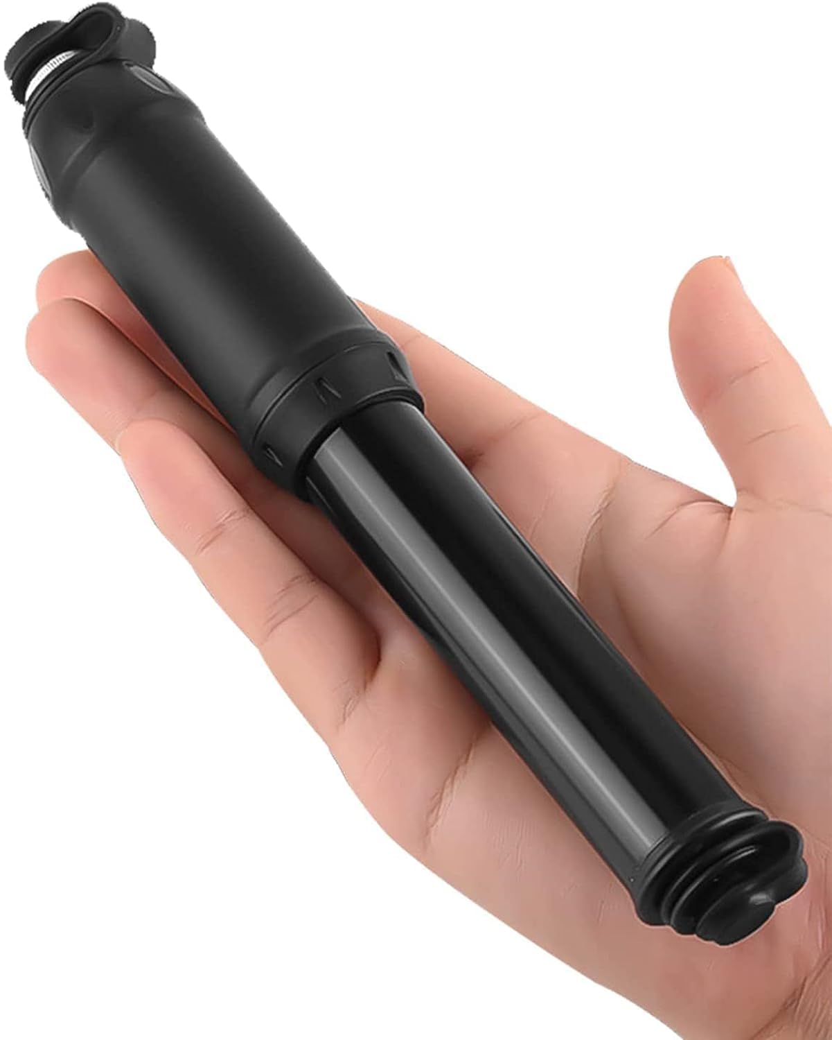 MAKINGTEC Bike Pump with Presta & Schrader Valves, 100 PSI / 80 PSI Bicycle Pump for Electric Bike Tire Mini Pump, Handheld Portable Bike Pump, Universal Small High Pressure Ball Needle Accessories