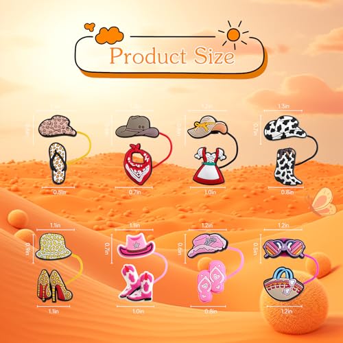 8Pcs Cubiertas Reutilizables para Popotes de 10mm miniatura 3