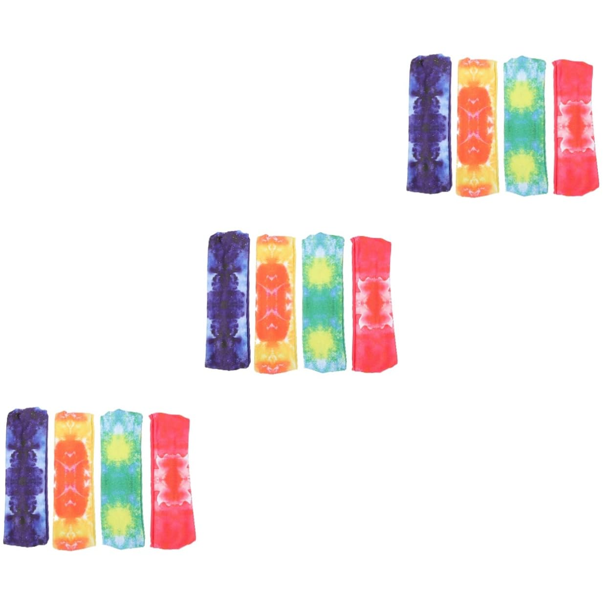 12 Pièces Bandeau de Sport tie-Dye scrunchies Hair Band Bandes de Sueur de Sport Maquillage Cheveux Bandeau Bandeaux pour Hommes Bandanas pour Hommes décor de Cheveux de Sport Yoga