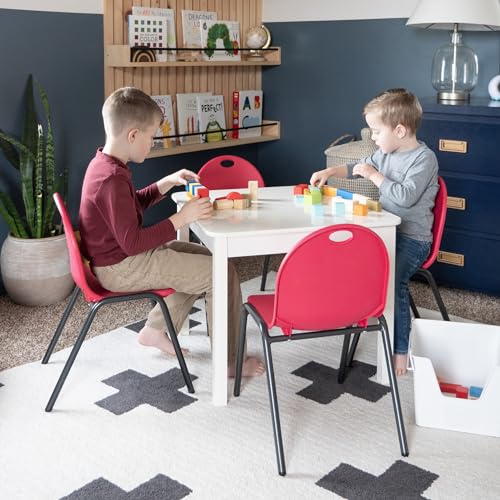 Backyard Discovery 12" Kid's Stacking Chairs-4 Pack-Red - image 1