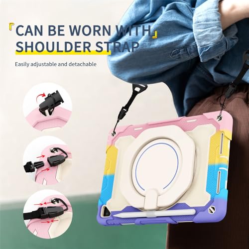 Funda para iPad 9.7 antichoque con ajuste de ángulo ergonómico azul 6