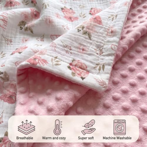 Image of GLLQUEN BABY Muslin Baby Blankets for Boys & Girls, 2-Layer Toddler Blanket