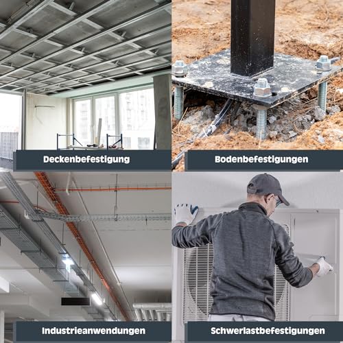 HELPMATE – Gewindestange M6 x 330 mm aus verzinktem Stahl – 2 Stück Gewindestab mit metrischem Vollgewinde – Gewindestift mit Festigkeitsklasse 4.8, DIN 976