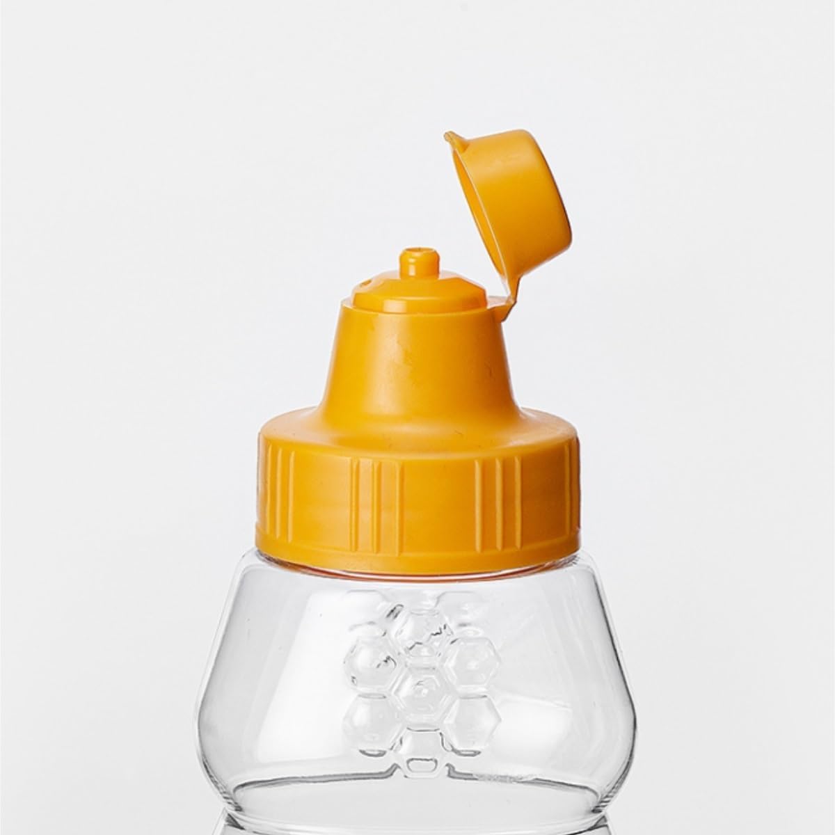 Squeeze Bottle 6PCS Plastic Honey Bottle Small Mouth Squeeze Syrup Pear Paste Liquid Sauce Dinnerware(500g)