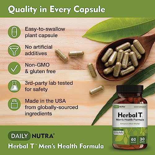 DailyNutra-Herbal-T-Mens-Health-Formula-Supplement-for-Endurance-Vitality-and-Healthy-Aging-Featuring-KSM-66-Ashwagandha-Tongkat-Ali-Tribulus-Eleuthero-and-Horny-Goat-Weed-60-Capsules