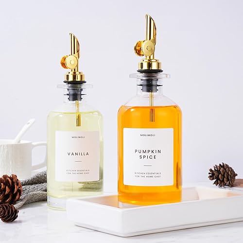 Miniatura 94 de Molimoli Botella dispensadora de aceite de oliva para cocina, dispensador de aceite con vertedor pesado, dispensador de botellas de vidrio