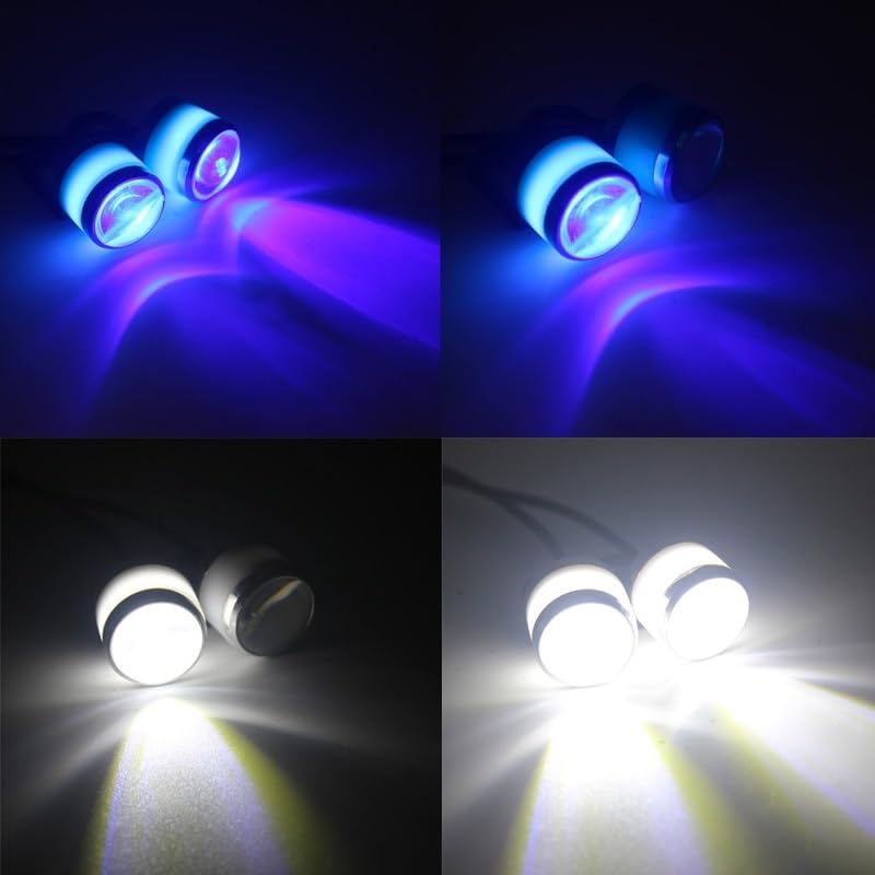 Clignotants Moto Eagle Eye White Flash LED de circulation diurne 2X - 6