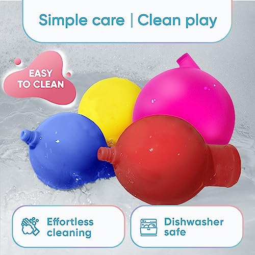 Bath Toys For Kids Ages 4-8 Years With Bathtub Toy Holder, Soft Silicone Bath Toys For Kids Ages 3-5, Bubble Bath Kids Bath Toys For Toddlers Age 2-4, Water Play Bath Tub Toys -Patented- #TOP3