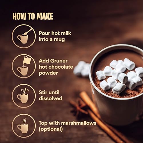 Image of Gruner Hot Chocolate 200g | Rich and Smooth | Classic Hot Chocolate.