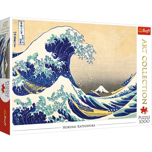 Trefl, WPU-10521-01-002-01 Puzzle, Die groĂźe Welle vor Kanagawa, 1000 Teile, Art Collection, AB 12 Jahren