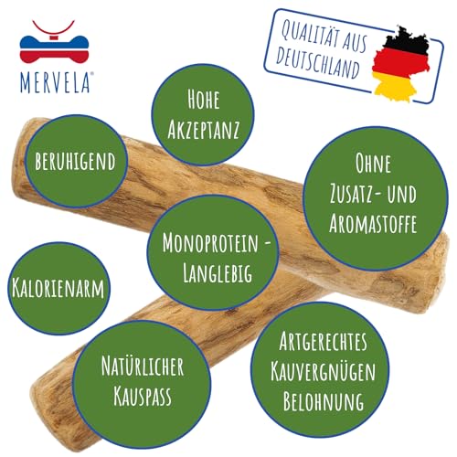 MERVELA® Kaffeeholz für Hunde – Natürliches Kauspielzeug aus nachhaltigem Holz – Langlebiges Hundespielzeug für Zahnpflege und Kauspaß – Ideal für kleine Hunde (Small, 1 Stück)