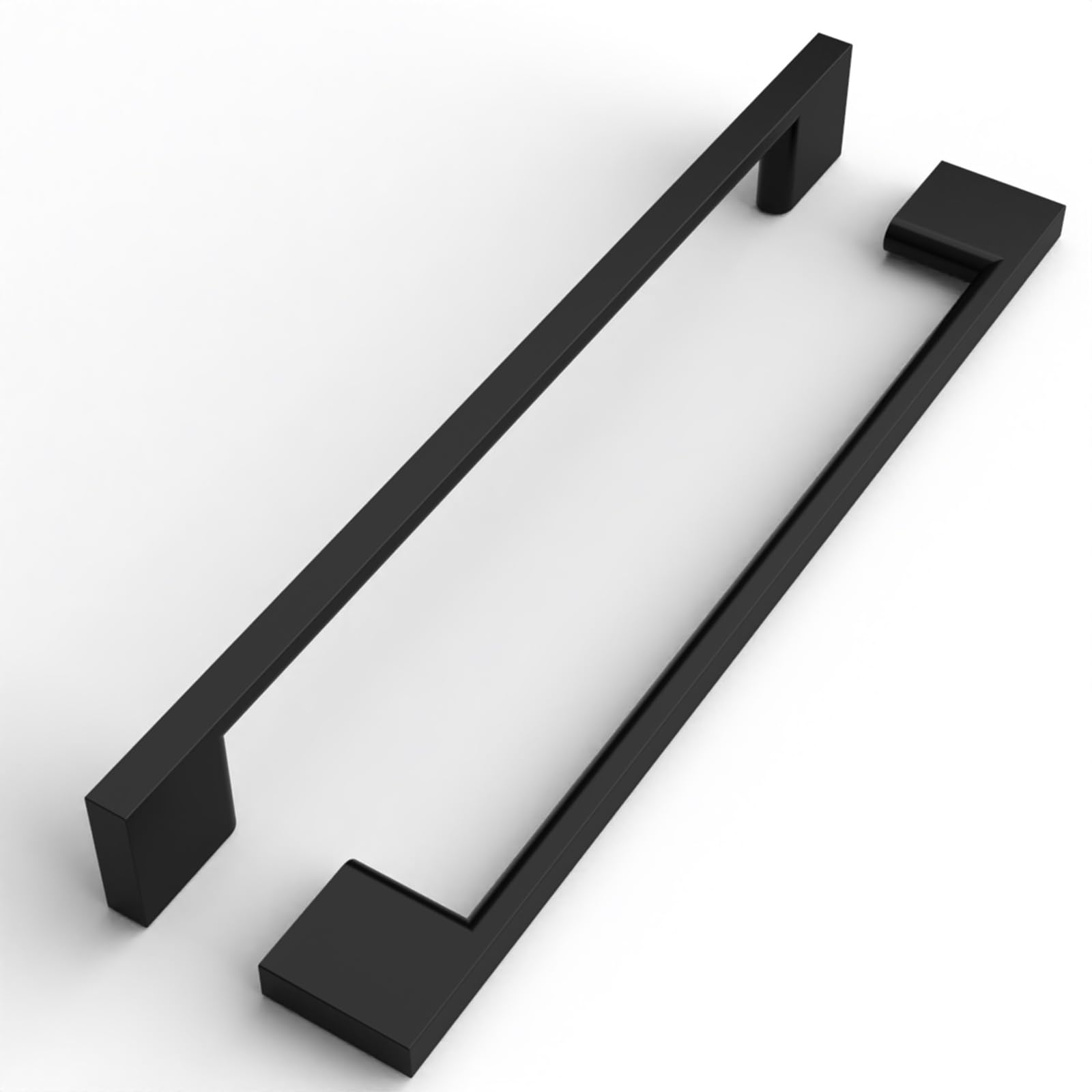 FILTA 10 Pack 7.5 Inch(192mm) Hole Centers Matte Black Cabinet Pulls,Stylish Kitchen Cabinet Handles Zinc Alloy Cabinet Hardware for Cabinets Cupboard