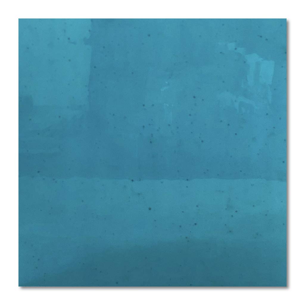 Sai Mosaic Art Transparent Stained Glass Sheet 8"x8" for Mosaic Work Cyan