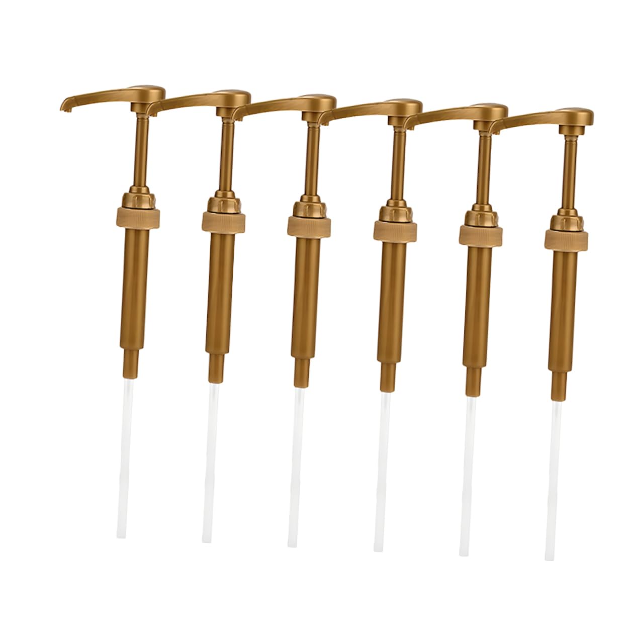 NAMOARLY 6pcs Syrup for Syrup Bottle Pp Material Dispenser Pump Easy to Install