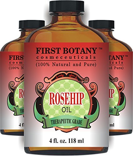 Rosehip Oil - 100% Pure Cold Pressed & Organic 4 fl. oz. - Best Moisturizer to heal Dry Skin & Fine Lines - Virgin Rose Hip Seed Oil For Face and Skin