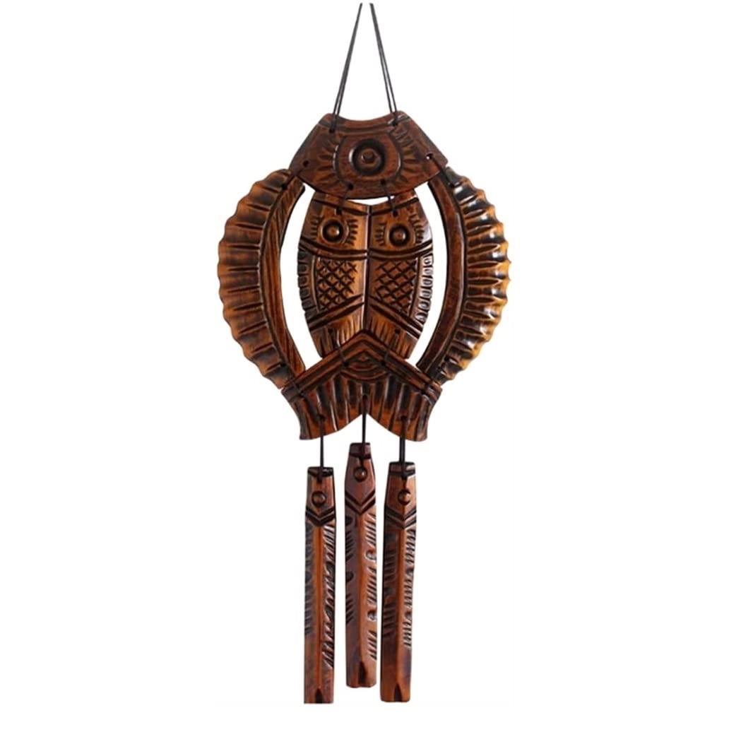 wind chimes, Wood Chime Outdoor, 3 Small Wooden Bell Tubes For Or Indoor Home Décor