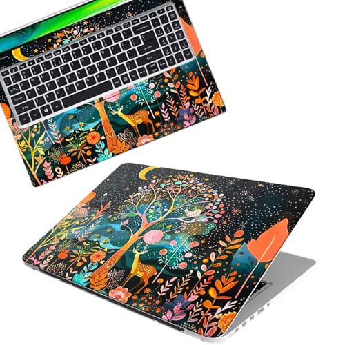 Image of Galaxsia Floral D41 Full Body Vinyl Laptop Skin /Sticker /Cover Upto 15.6 Inches Laptops Laminated-Removable-HD Quality Compatible for Hp-Dell-Sony-Lenovo-Asus etc.(15x10 Inches)