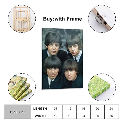 LORGL Poster décoratif sur toile The Beatles – Impression moderne pour chambre à coucher – 50 x 75 cm - Les Beatles, Paul McCartney, John Lennon, RIngo Starr, George Harrison LORGL Poster décoratif sur toile The Beatles - Impression moderne pour chambre à coucher - 50 x 75 cm – Image 3