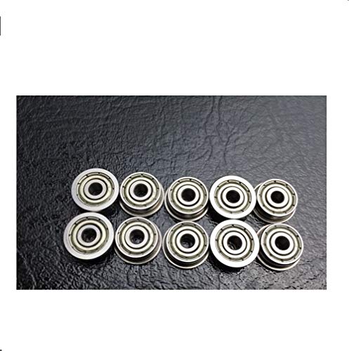 SUOFEILAIMU F634ZZ Flange Bearing 4x16x5 mm Deep Groove Ball Bearing ABEC-1 Precision Bearing (10 PCS) Flanged Ball Bearings F634-2Z F634 Z ZZ