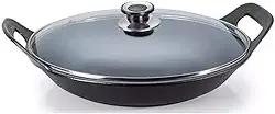 Panela Risoto De Ferro Fundido Com Tampa De Vidro - 5 L