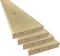 Non-Slip Wooden Flooring 300 cm, Section 14.5 x 2.8 cm, Multipack of 4, Customisable