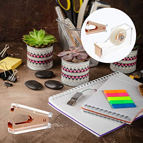 TomaiBaby Kit de acessórios de mesa com dispensador de fita, kit de acessórios de escritório para es