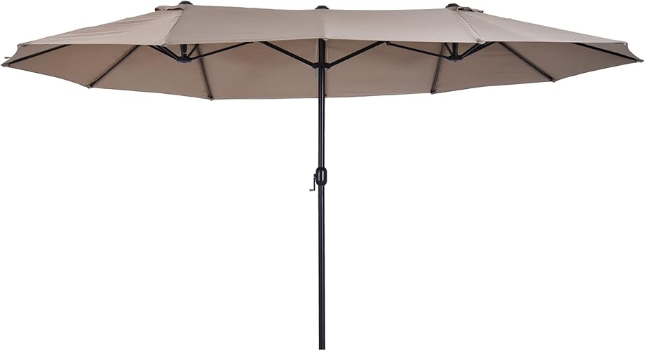 Ombrellone da giardino 460x270x240cm doppio con apertura a manovella outsunny IT84D-031V01CF0631