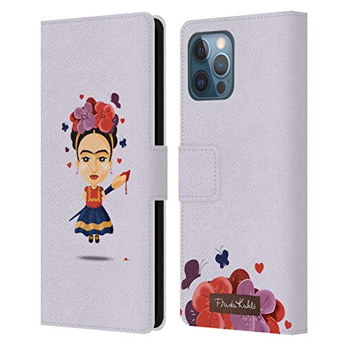 Head Case Designs Licenciado Oficialmente Frida Kahlo Solo Muñeca Carcasa de Cuero Tipo Libro Compatible con Apple iPhone 12 Pro MAX