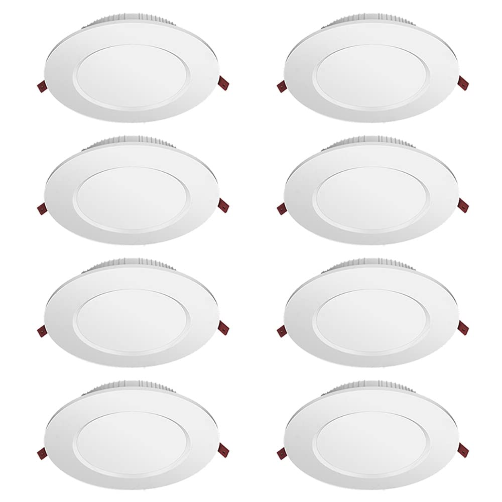 GTHTUHFD 8 Pack Round Recessed Lights 2.In 3In 4In 6In 8In Eyeball Downlight Retrofit Flush Mount Ceiling Lights 3W-24W, Led Ceiling Lights No Flicker Lights,7w-4000k