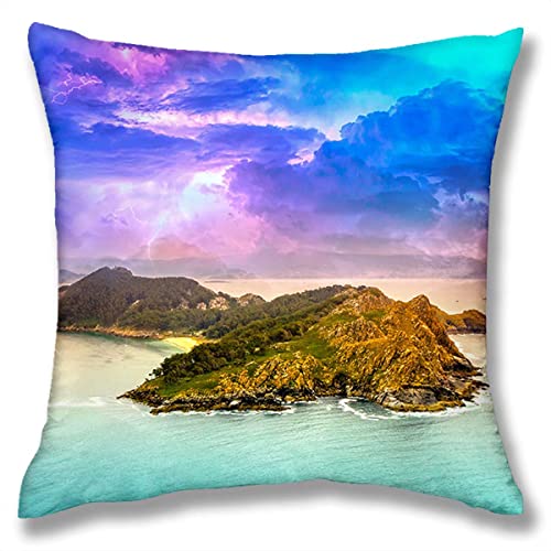 Housse de coussin Espagne Vigo - Pour canapé, chaise, lit, voiture, décoration d'intérieur