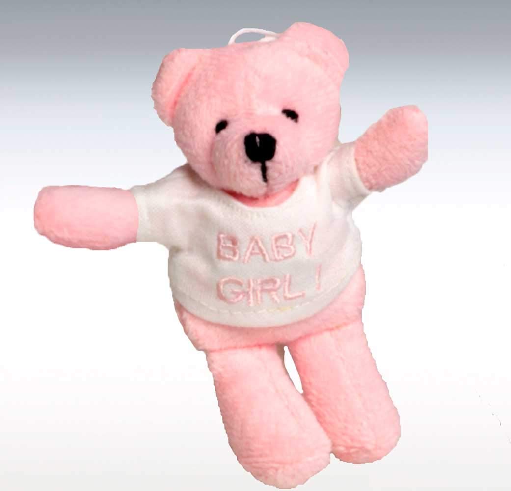 Set di 20 orsacchiotti rosa con maglietta baby girl, ideale come regalo per baby shower
