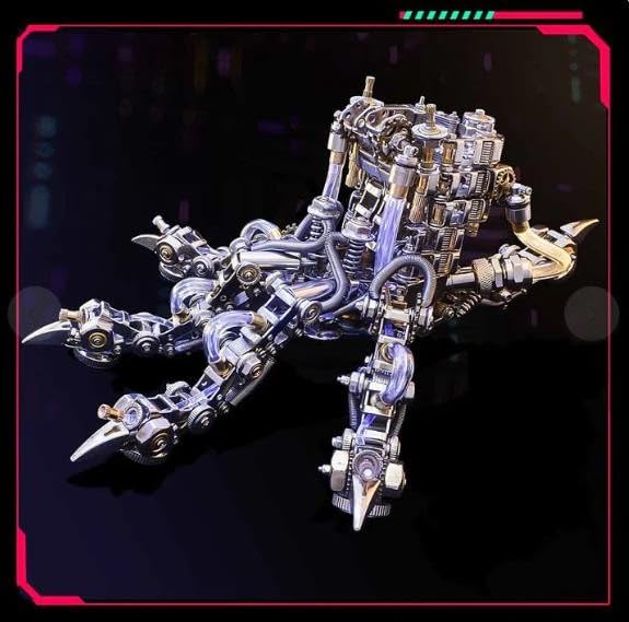 Metalowe puzzle 3D dla dorosłych, zestaw modeli do składania pazurów smoka, ozdoba DIY - rękodzieło montażowe Łamigłówka idealny wystrój pokoju i wybór prezentów, 800 + szt