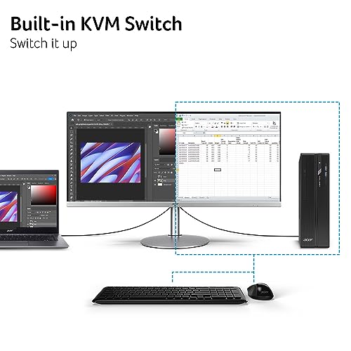 Image of acer CB342CU semiphuzx 34 inch QHD 3440 x 1440 Professional Docking Monitor AMD FreeSync Height Adjustable Stand with Swivel, Tilt & Pivot (USB Type-C, Display Port 1.2, HDMI 2.0, RJ-45 & USB Ports)