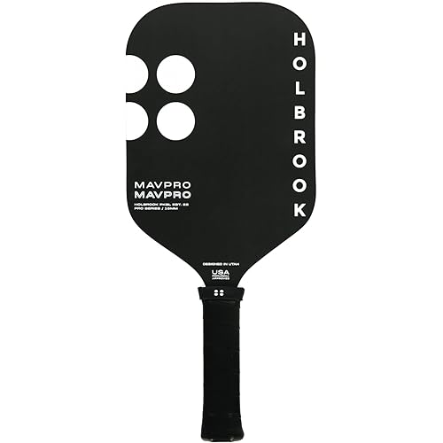 Holbrook Mav Pro 2.0 Pickleball Paddle: T700 3K Carbon Fiber Surface, Power, Control, Spin, Polypropylene Honeycomb Core, USAPA Approved - 16 mm