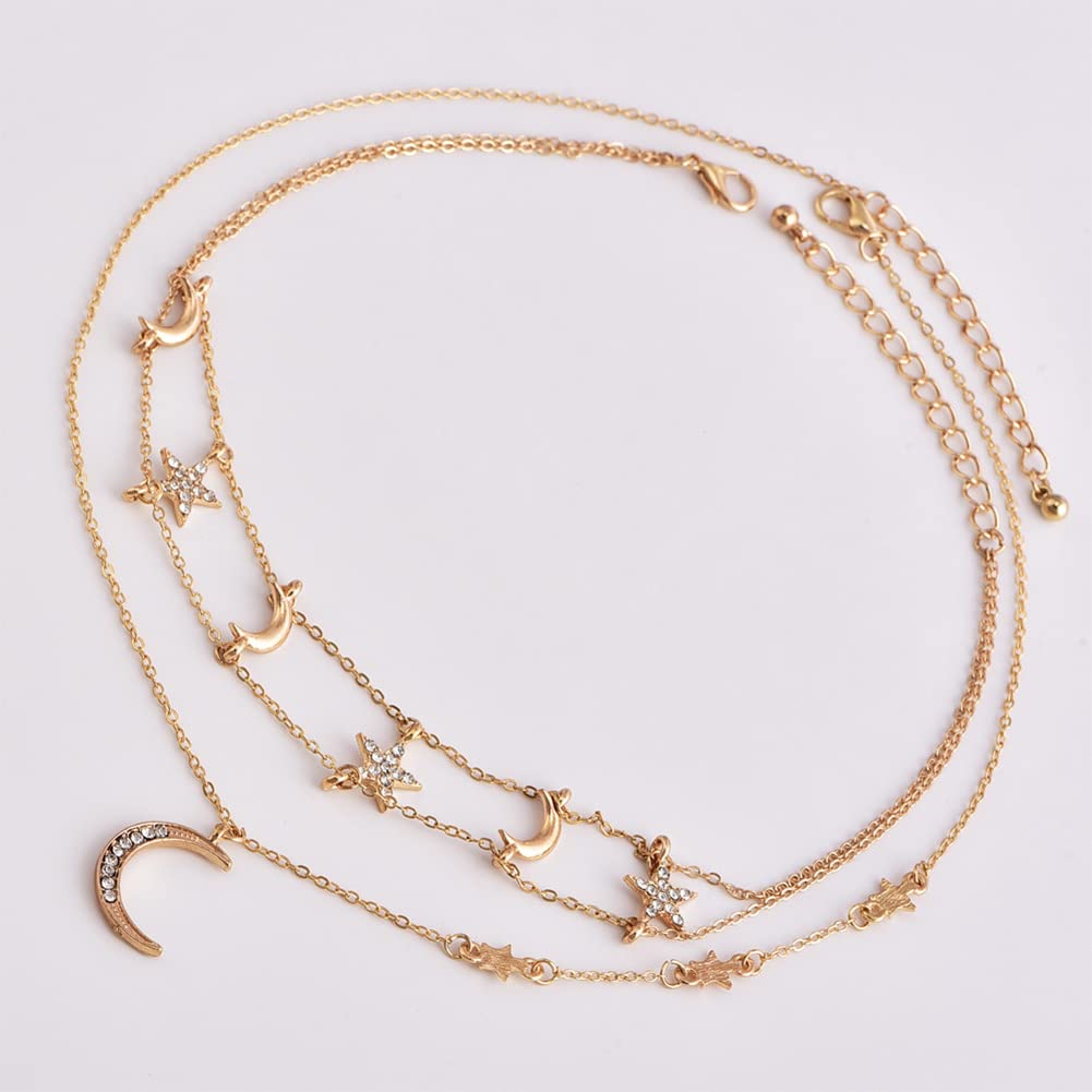 Boho Collana Girocollo A Strati In Pelle Scamosciata Marrone - Lunghezza Regolabile, Gioielli Punk Per Donna - 5