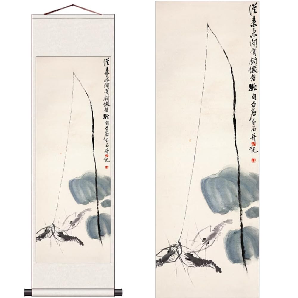 KEXYOAN 1pc Flower Bird Painting Traditional Chinese Scroll Feng Shui Decorative