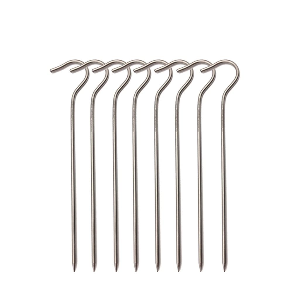 8-12pcs piquets de Tente en Alliage de Titane Camping randonnée Escalade piquets de Clous de Tente Ultra-légers Accessoires de Tente de Voyage en Plein air piquets de Tente portabl