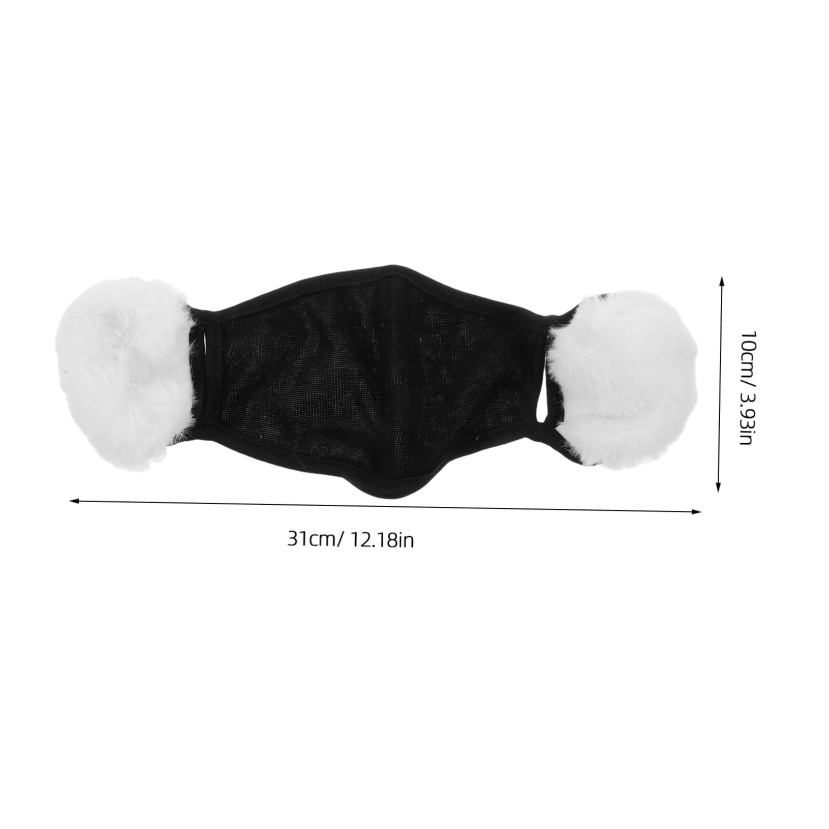 Anneome Unisex Winter Ski Mask Black Fluffy Face Mask Windproof Balaclava for Cold Weather Activities