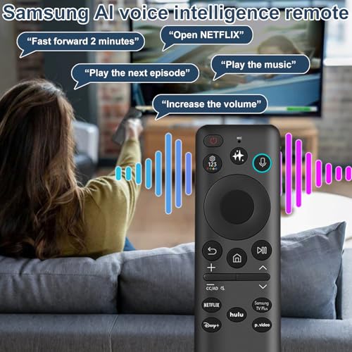 Image of Replacement for Samsung TV Remote Control, for All 2019-2025 Samsung Remote Control for Smart TV with Voice Control. No Solarcell /Charger