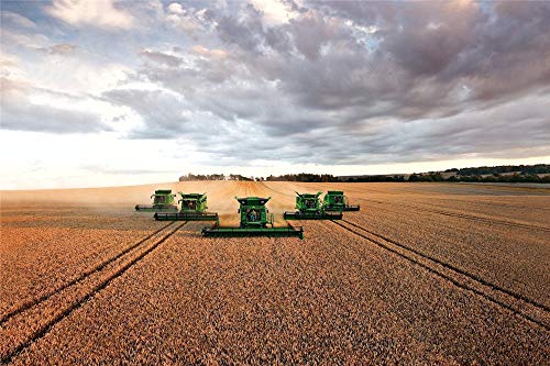 YANCONG Puzzle 1500 Teile Landwirtschafts-Mähdrescher Auf Dem Bauernhof Holz Puzzle Spiele