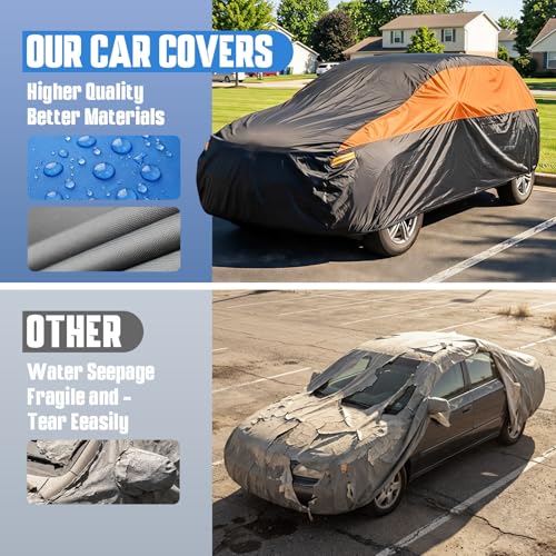 Image of GUNHYI Honda Car Cover Custom Fit Honda CR-V Waterproof All Weather for Automobiles, Lightweight Full Exterior Cover Outdoor Sun UV Rain Dust Snow Wind Protection.