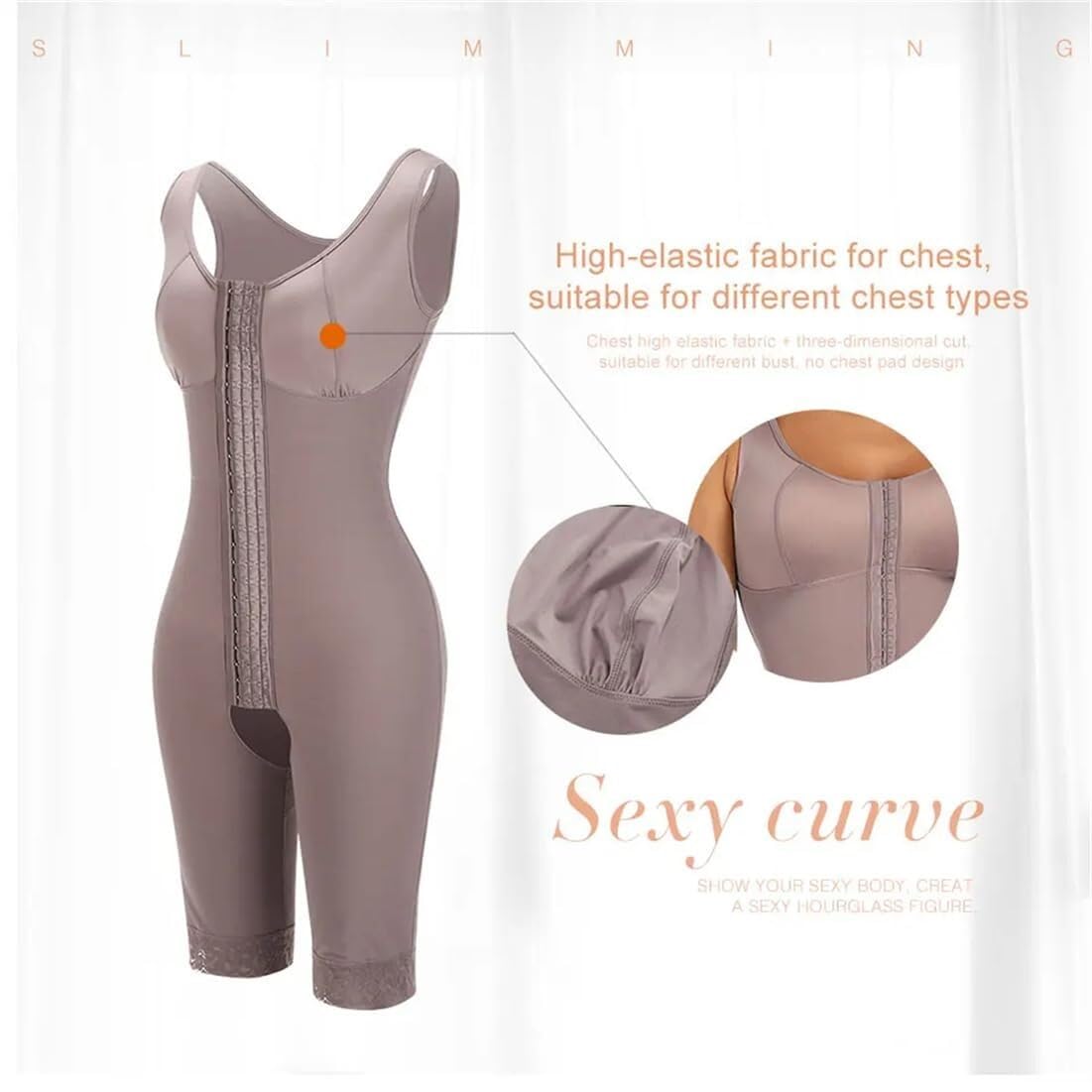 Body Moldeador de Cuerpo Completo para Mujer con Control de Barriga, corsé Adelgazante para Muslos para Todas Las Ocasiones