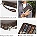 Contacts Watch Band Case Leather Travel 12 Slot Watches Bands Box for Men Watches Strap Holder Storage Organizer Compatible with Most Watch Bands