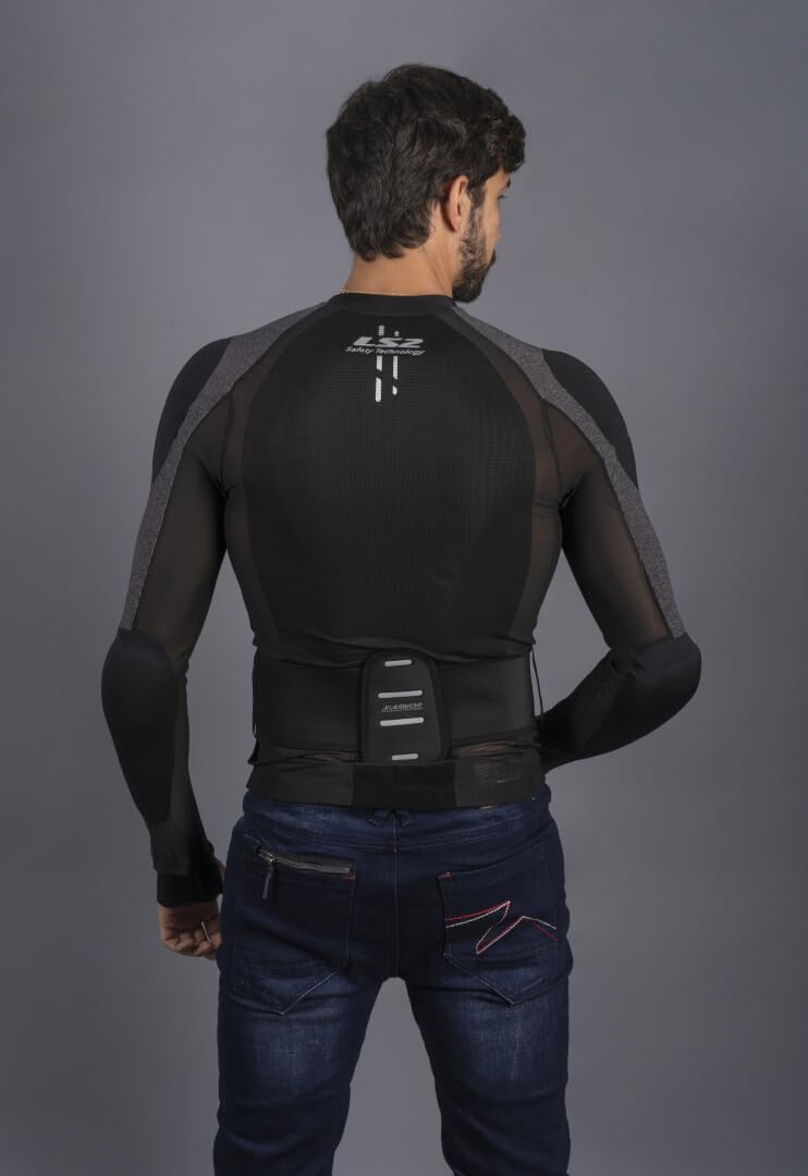 LS2 X-Armor Protektorenjacke, schwarz/grau, XL/2XL